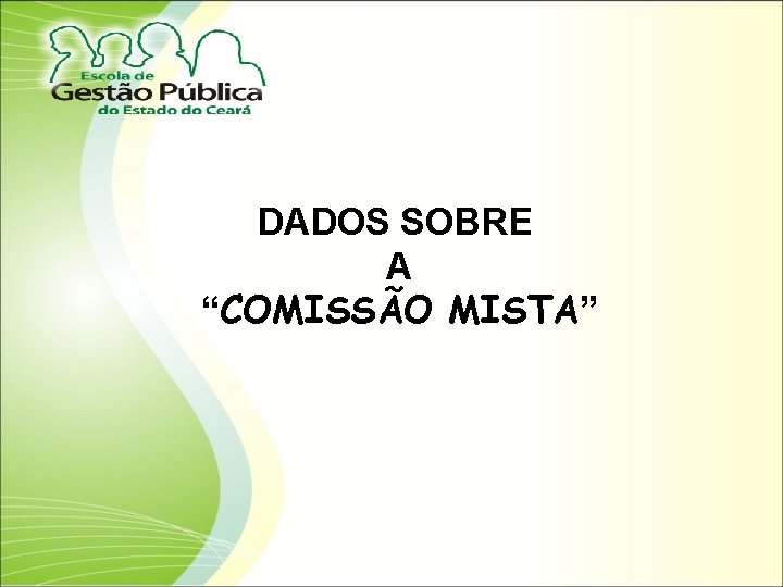 DADOS SOBRE A “COMISSÃO MISTA” 