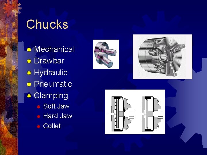 Chucks ® Mechanical ® Drawbar ® Hydraulic ® Pneumatic ® Clamping Soft Jaw ®