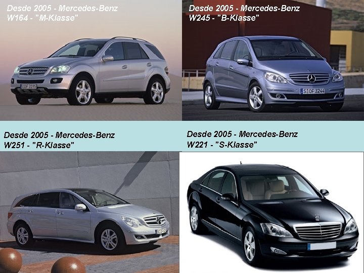 Desde 2005 - Mercedes-Benz W 164 - "M-Klasse" Desde 2005 - Mercedes-Benz W 251