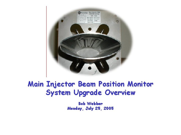 Main Injector Beam Position Monitor System Upgrade Overview