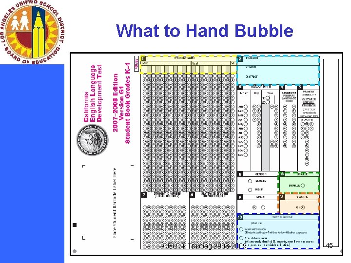 What to Hand Bubble CELDT Training 2008 -2009 45 