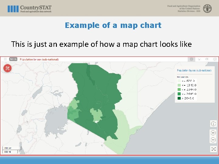 Example of a map chart This is just an example of how a map