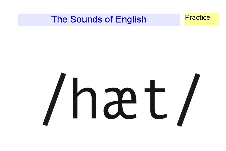 The Sounds of English Practice 