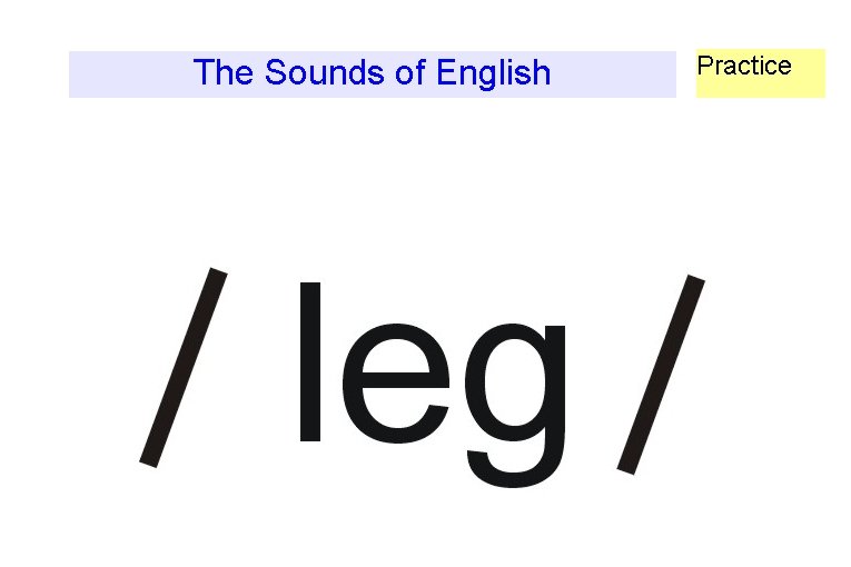 The Sounds of English Practice 