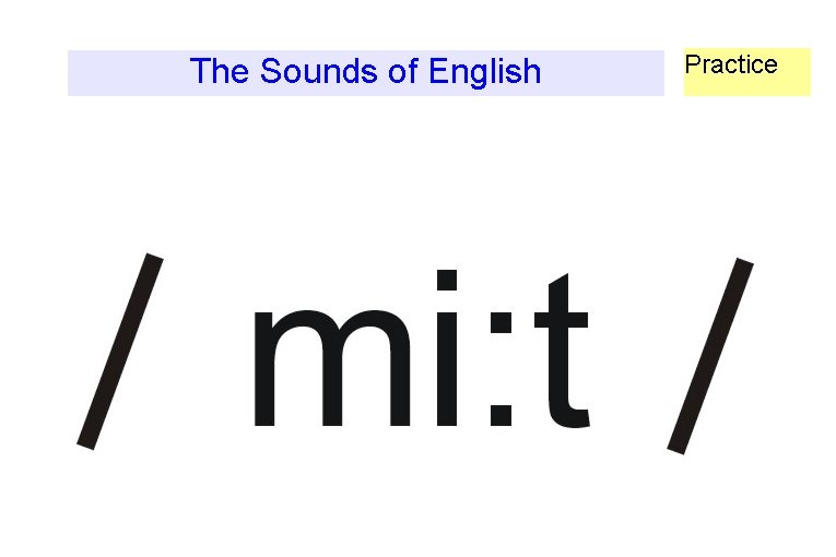 The Sounds of English Practice 