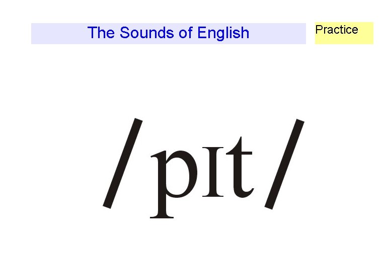 The Sounds of English Practice 