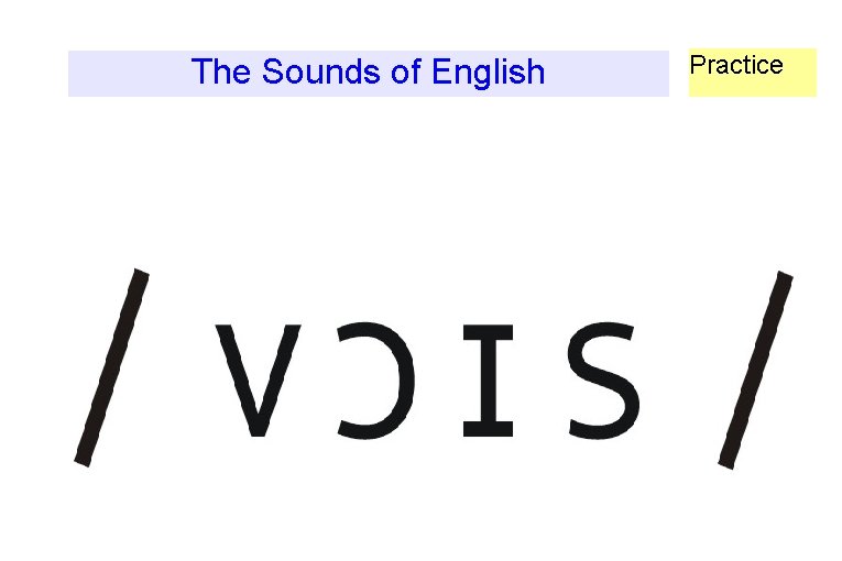 The Sounds of English Practice 