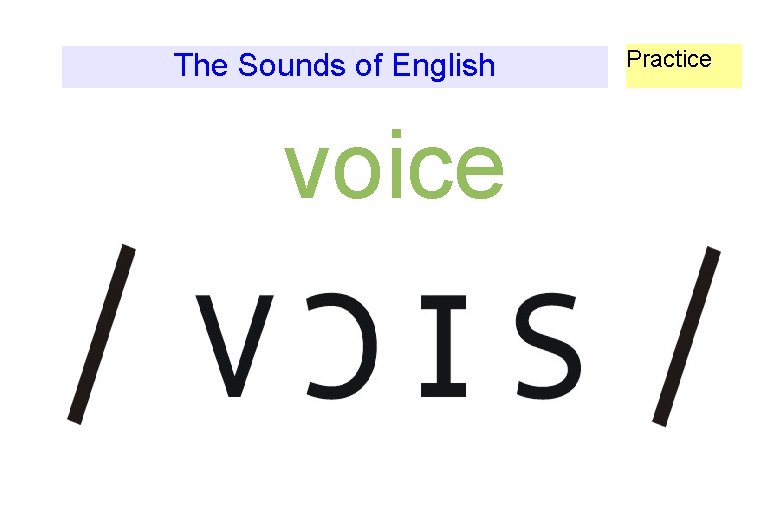 The Sounds of English voice Practice 