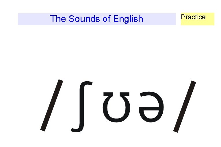 The Sounds of English Practice 