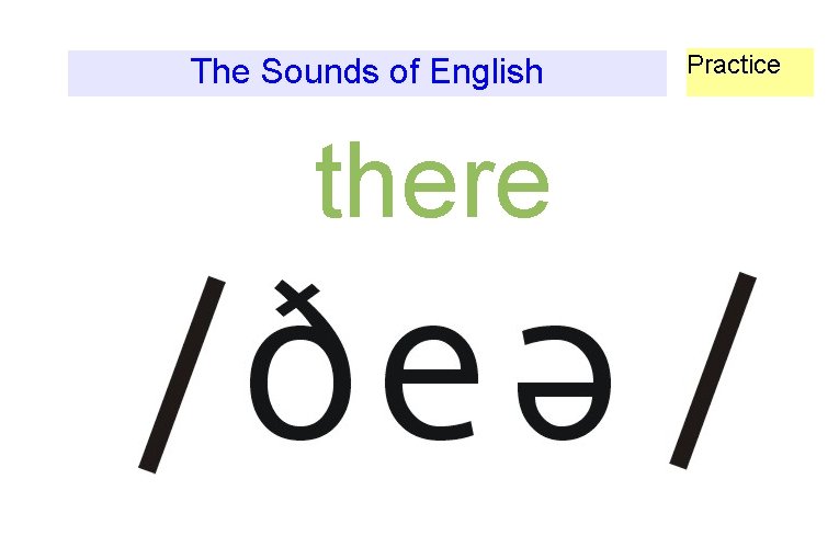 The Sounds of English there Practice 