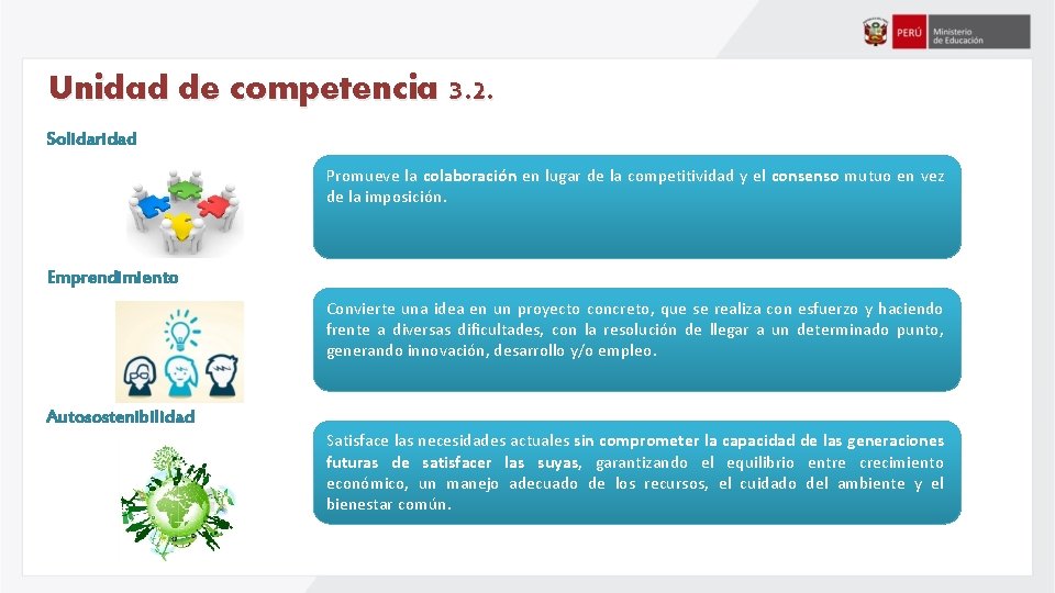 Unidad de competencia 3. 2. Solidaridad Promueve la colaboración en lugar de la competitividad