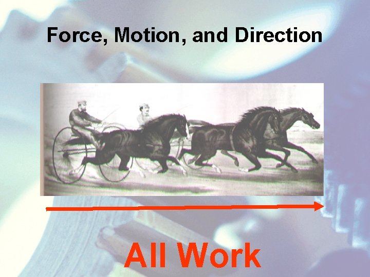 Force, Motion, and Direction All Work 