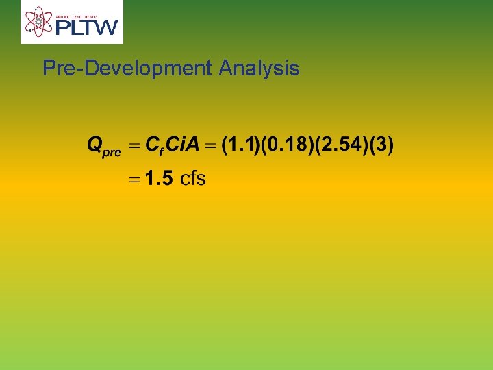 Pre-Development Analysis 