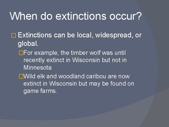 EXTINCTIONS THE END OF BIODIVERSITY By C Kohn