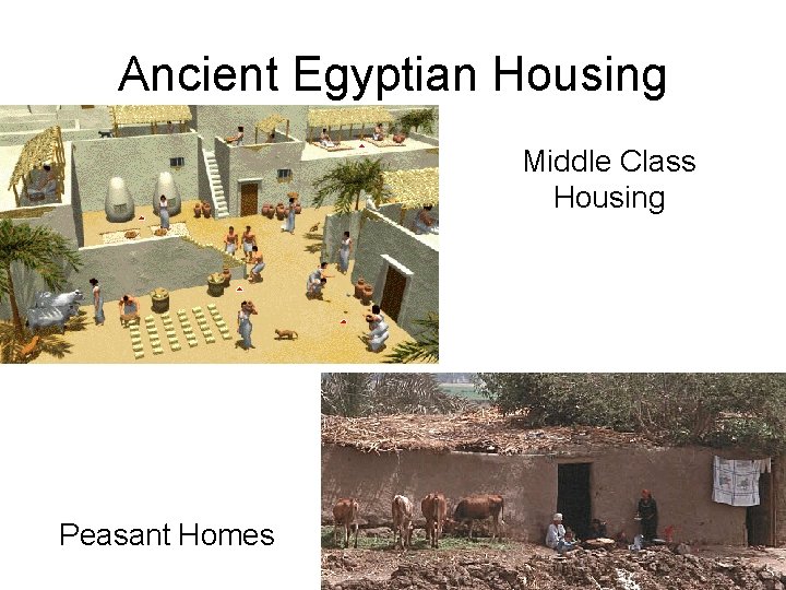 Ancient Egyptian Housing Middle Class Housing Peasant Homes 