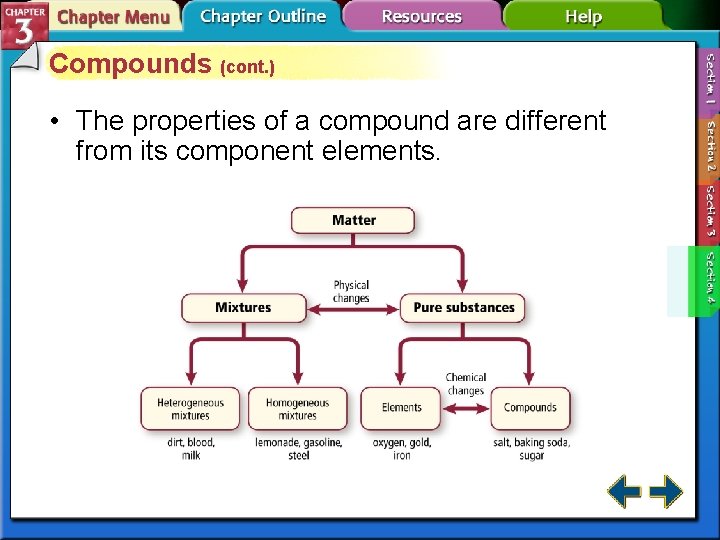 Compounds (cont. ) • The properties of a compound are different from its component