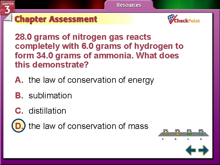 28. 0 grams of nitrogen gas reacts completely with 6. 0 grams of hydrogen