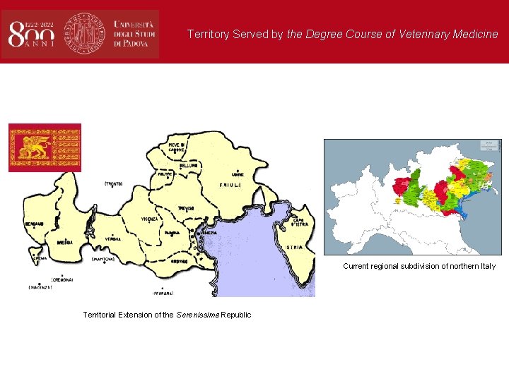 Territory Served by the Degree Course of Veterinary Medicine Current regional subdivision of northern