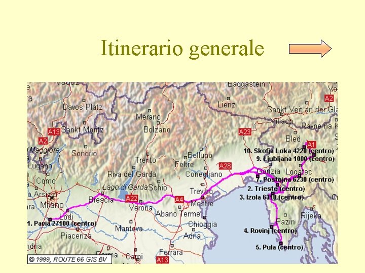 Itinerario generale 