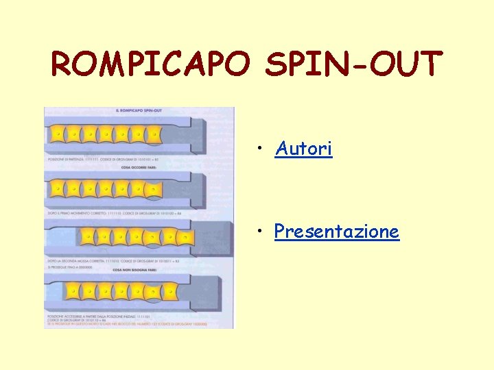 ROMPICAPO SPIN-OUT • Autori • Presentazione 