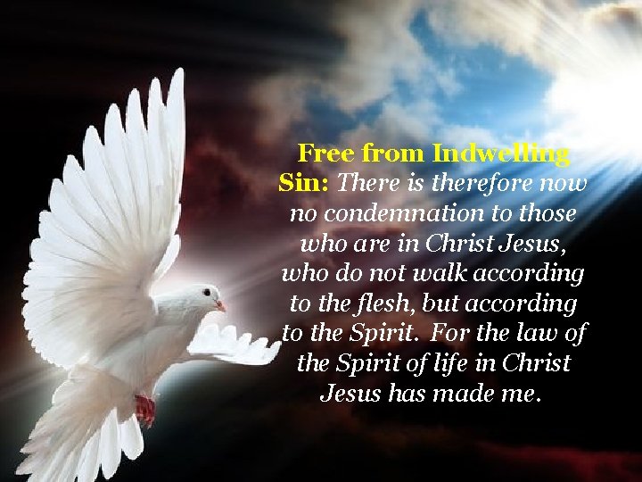 Free from Indwelling Sin: There is therefore now no condemnation to those who are