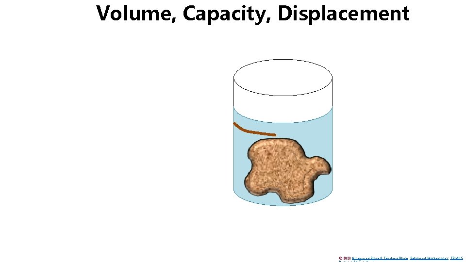 Volume, Capacity, Displacement © 2020 A Learning Place A Teaching Place Relational Mathematics TPL