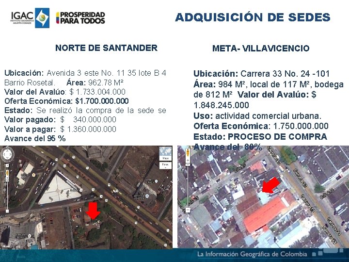 ADQUISICIÓN DE SEDES NORTE DE SANTANDER Ubicación: Avenida 3 este No. 11 35 lote