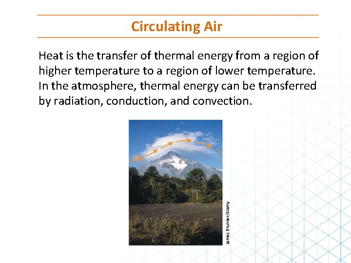 Circulating Air James Brunker/Alamy Heat is the transfer of thermal energy from a region Circulating Air James Brunker/Alamy Heat is the transfer of thermal energy from a region
