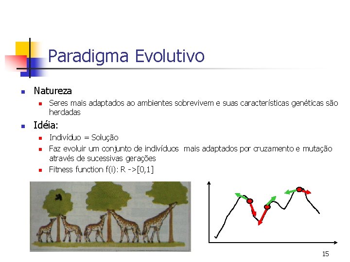 Paradigma Evolutivo n Natureza n n Seres mais adaptados ao ambientes sobrevivem e suas