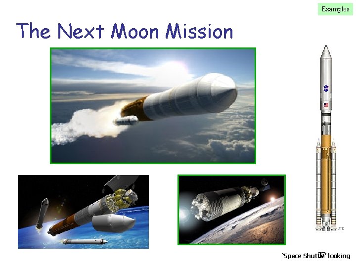 Examples The Next Moon Mission 87 looking ‘Space Shuttle’ 