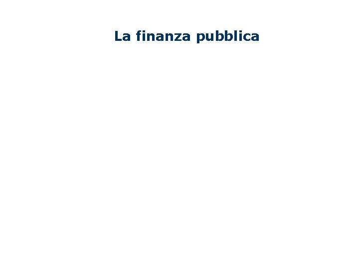 La finanza pubblica 