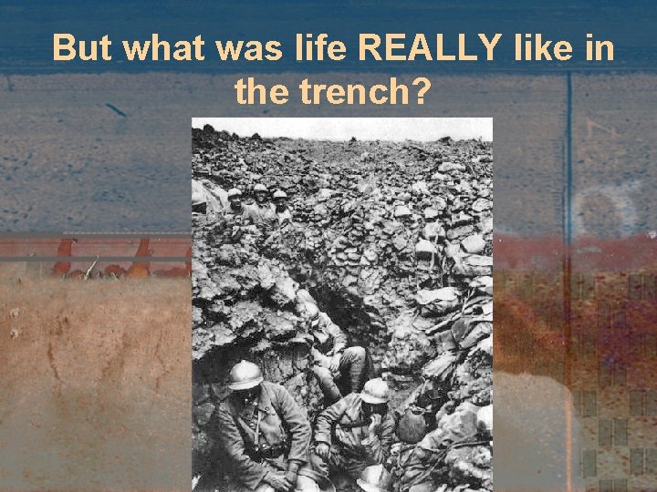 But what was life REALLY like in the trench? 