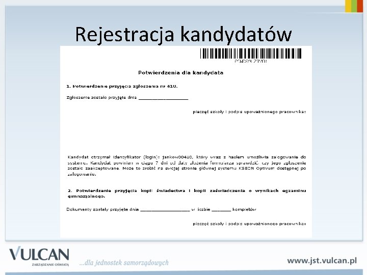 Rejestracja kandydatów 