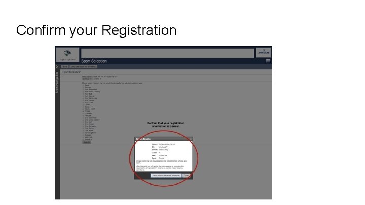 Confirm your Registration 