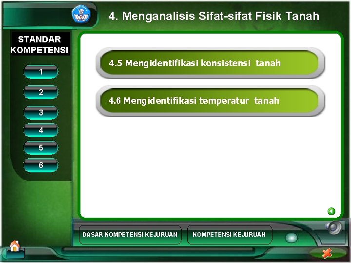 4. Menganalisis Sifat-sifat Fisik Tanah STANDAR KOMPETENSI 1 2 4. 5 Mengidentifikasi konsistensi tanah