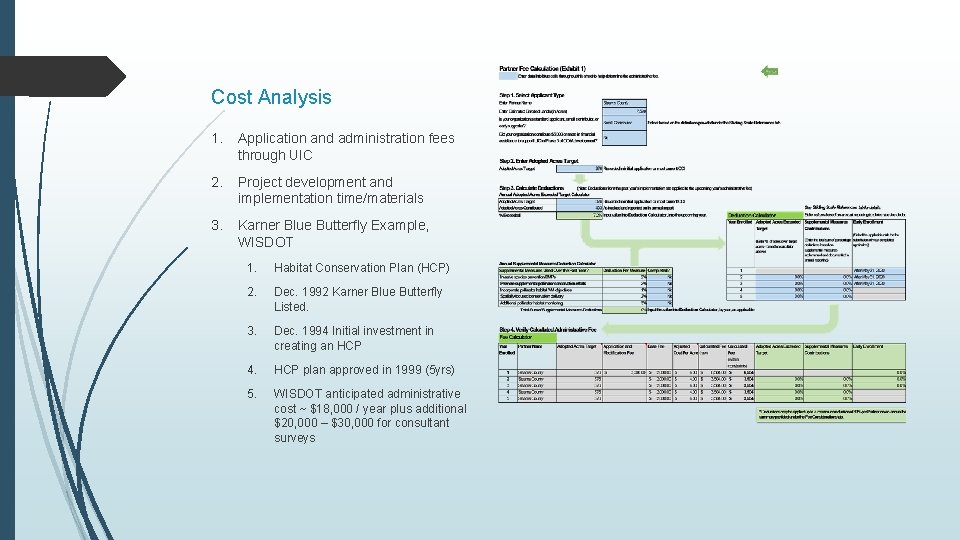 Cost Analysis 1. Application and administration fees through UIC 2. Project development and implementation