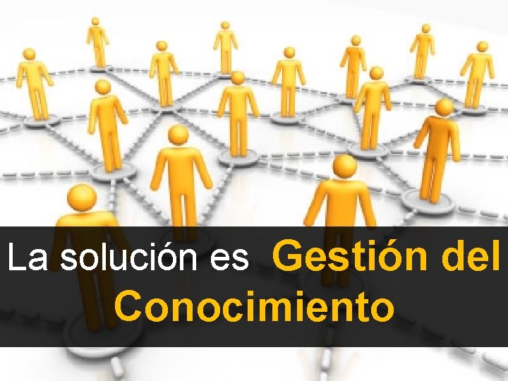 La solución es Gestión del Conocimiento 