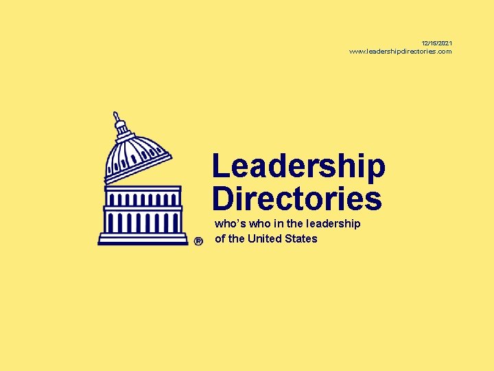 Leadership Directories whos who in the leadership of
