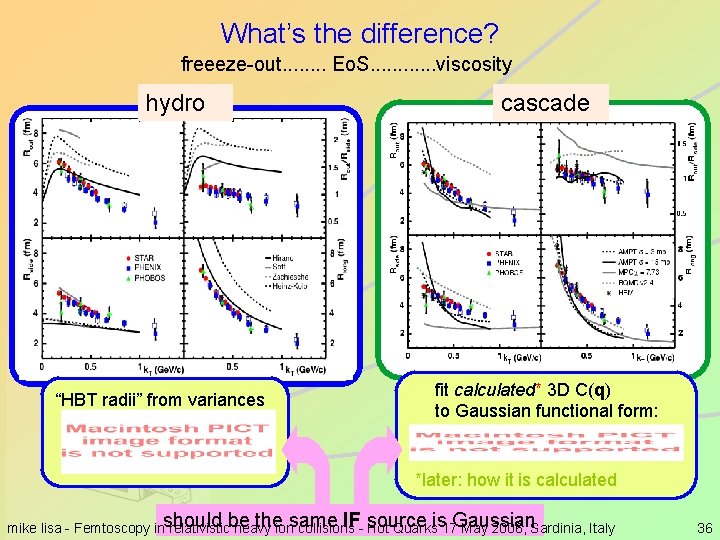 What’s the difference? freeeze-out. . . . Eo. S. . . viscosity hydro “HBT