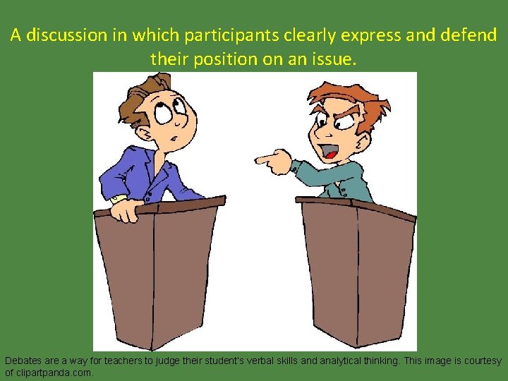 Debate Basics This image shows former Governor Mitt