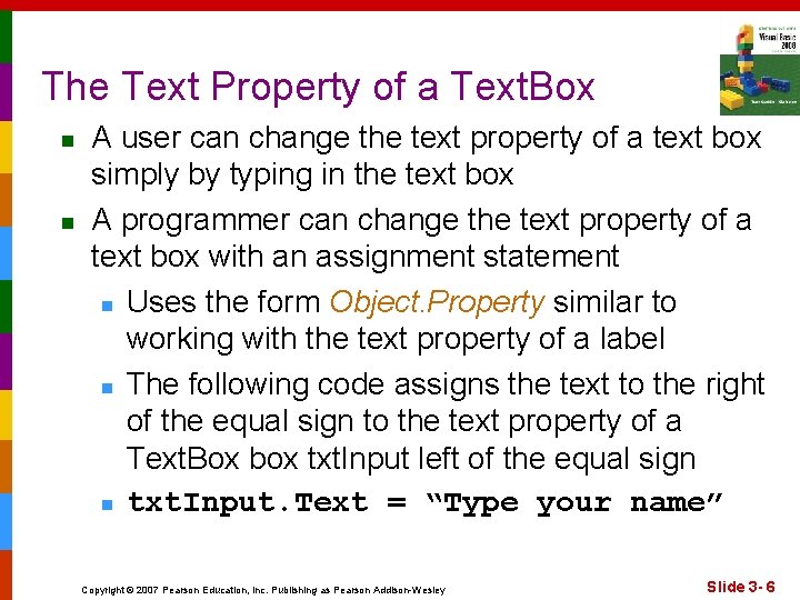 Text Box Example On Visual Basic STARTING OUT WITH Visual Basic 2008 FOURTH EDITION