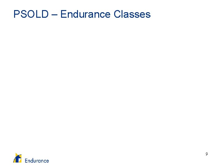 PSOLD – Endurance Classes 9 
