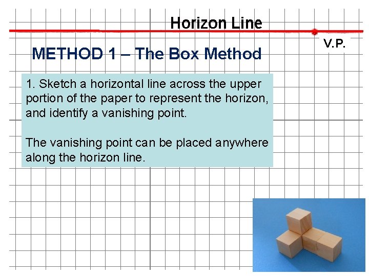 METHOD 1 – The Box Method 1. Sketch a horizontal line across the upper
