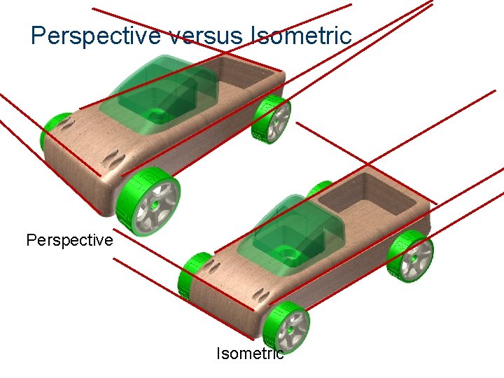 Perspective versus Isometric Perspective Isometric 