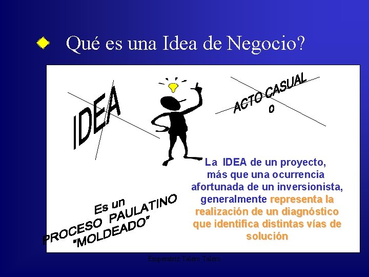 Qué es una Idea de Negocio? La IDEA de un proyecto, más que una