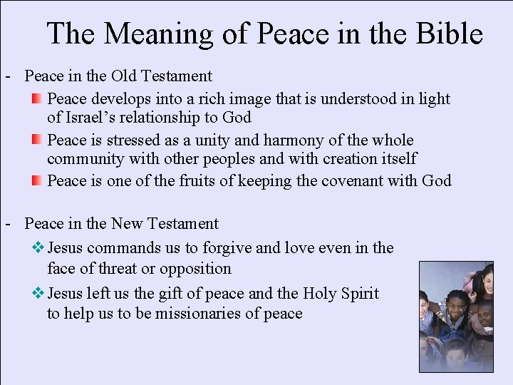 The Meaning of Peace in the Bible - Peace in the Old Testament Peace