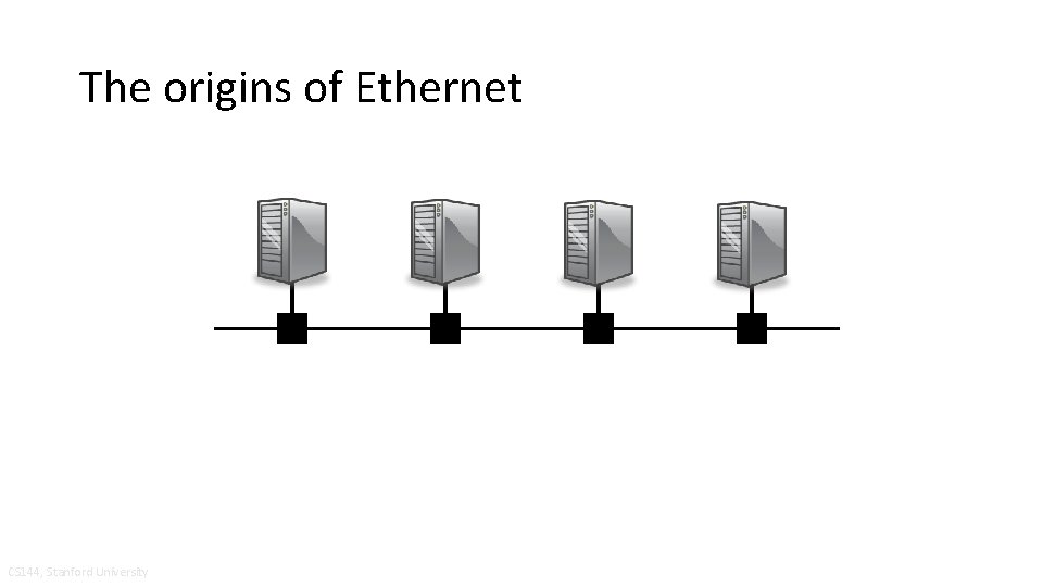 The origins of Ethernet CS 144, Stanford University 