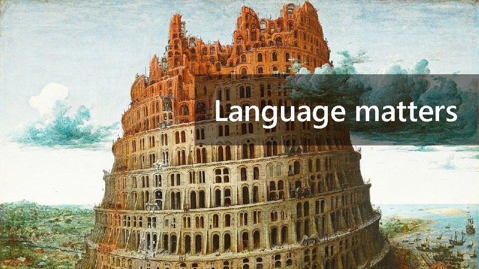 Language matters 