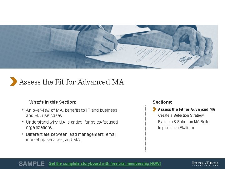 Assess the Fit for Advanced MA What’s in this Section: • An overview of