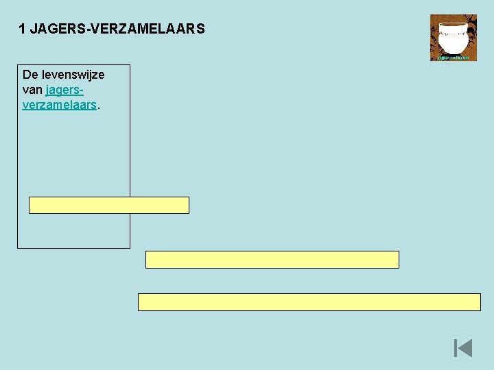 1 JAGERS-VERZAMELAARS De levenswijze van jagersverzamelaars. 